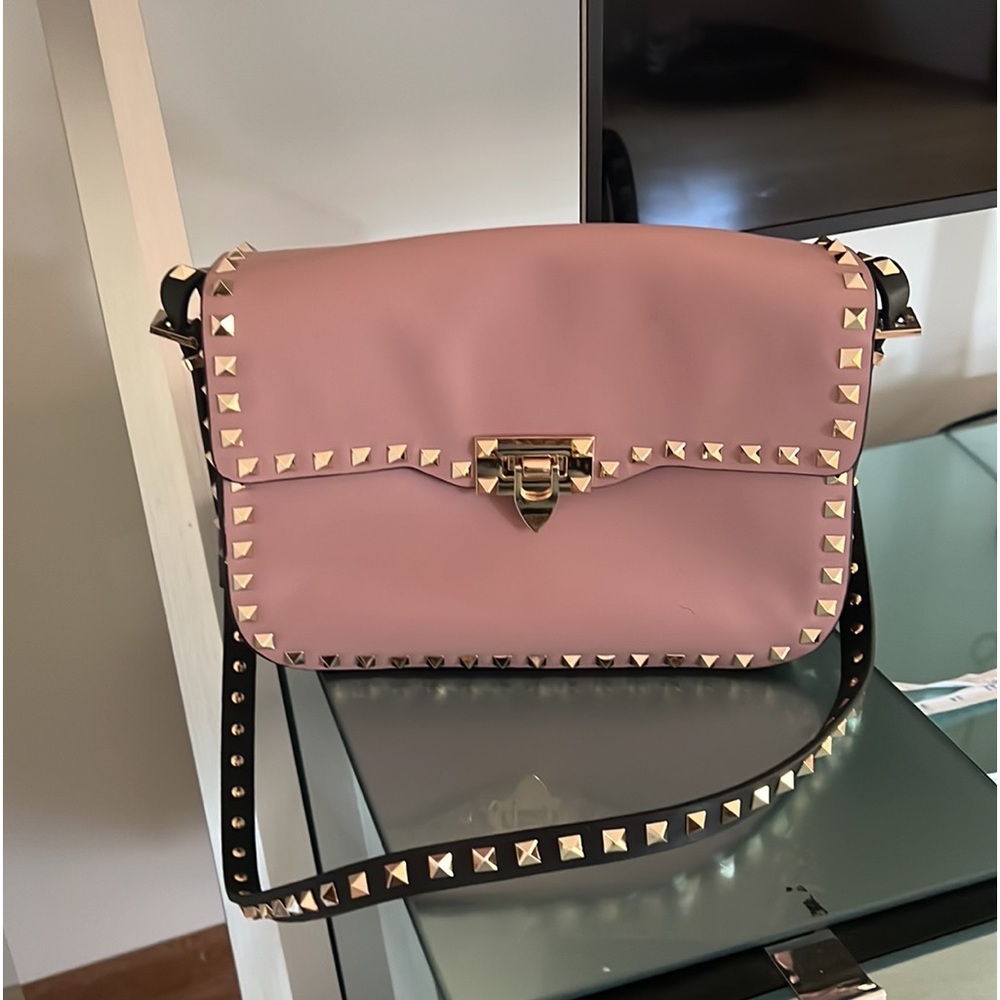 Valentino studded black and pink bag messenger
